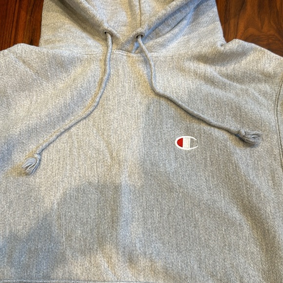 Champion Reverse Weave Gray Hoodie Size Medium - Picture 4 of 6